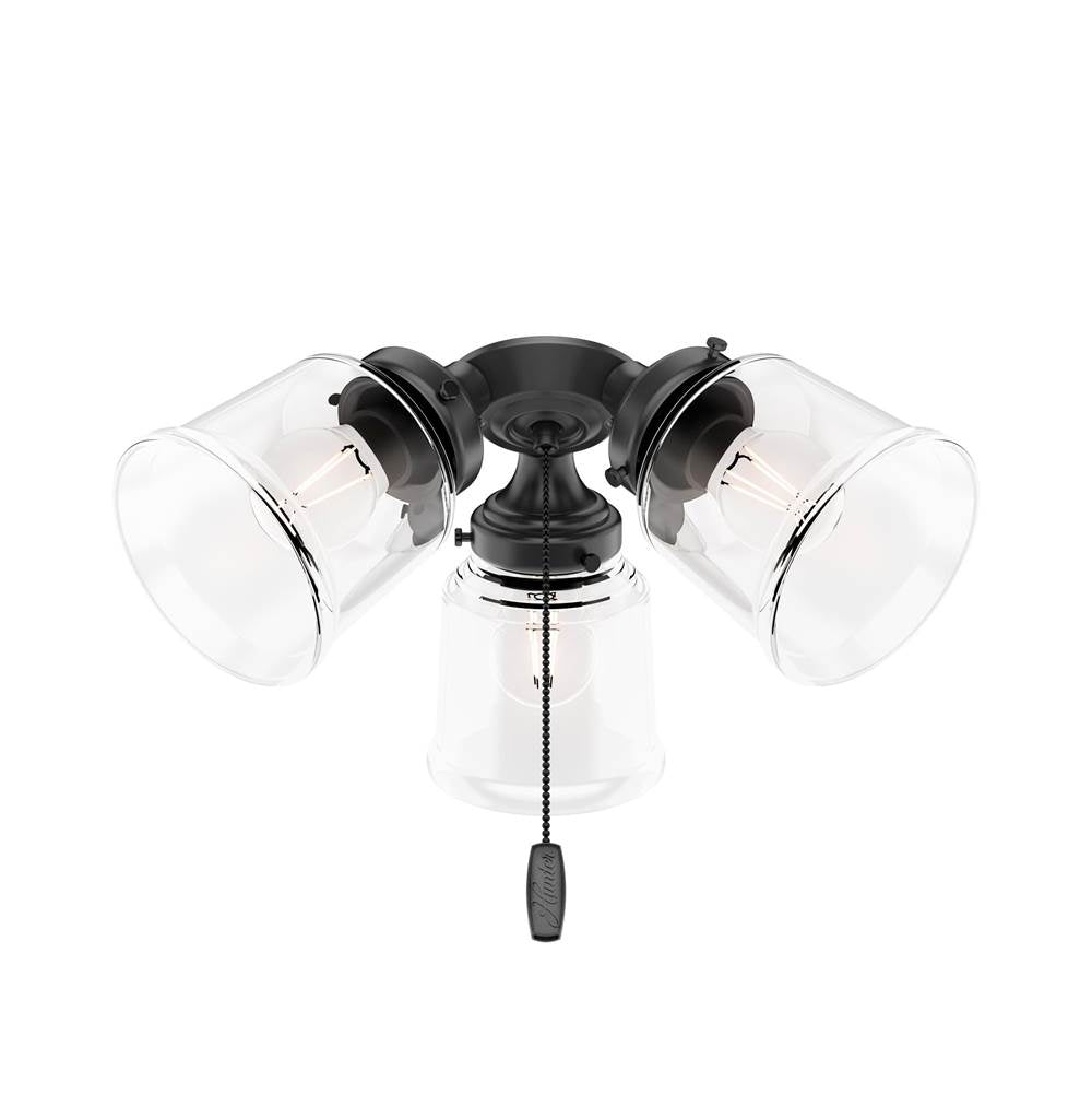 Hunter  Matte Black 3 Light Led Light Kit