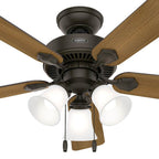 Hunter 52781 New Bronze Hunter 44 Inch Swanson New Bronze Ceiling Fan With Led Light Kit And Pull Chain Image 6