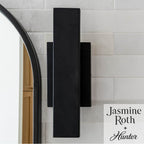 Hunter 13132 Matte Black Canoga Matte Black 1 Light Small Sconce Wall Light Fixture Image 3