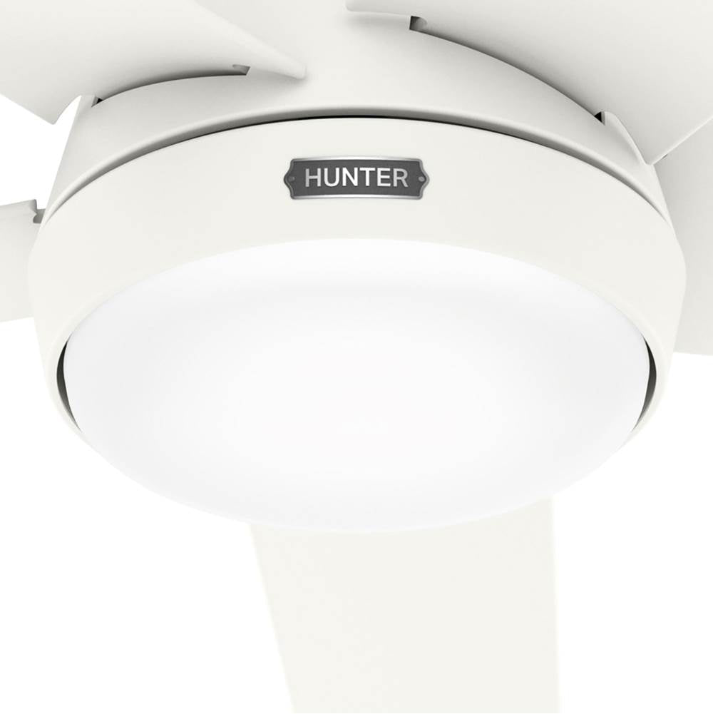 Hunter Skyflow Hunter 52 Inch Skyflow Matte White Weathermax Indoor / Outdoor Ceiling Fan With Led Light Kit And Wall Control