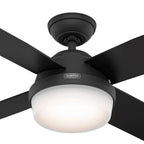 Hunter 52388 Matte Black 52 Inch Dempsey Matte Black Ceiling Fan With Led Light Kit And Handheld Remote Image 3