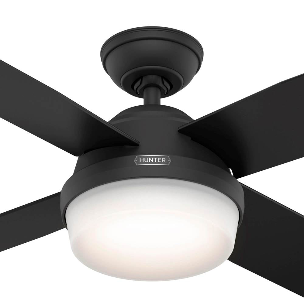 Hunter 52388 Matte Black 52 Inch Dempsey Matte Black Ceiling Fan With Led Light Kit And Handheld Remote Image 3