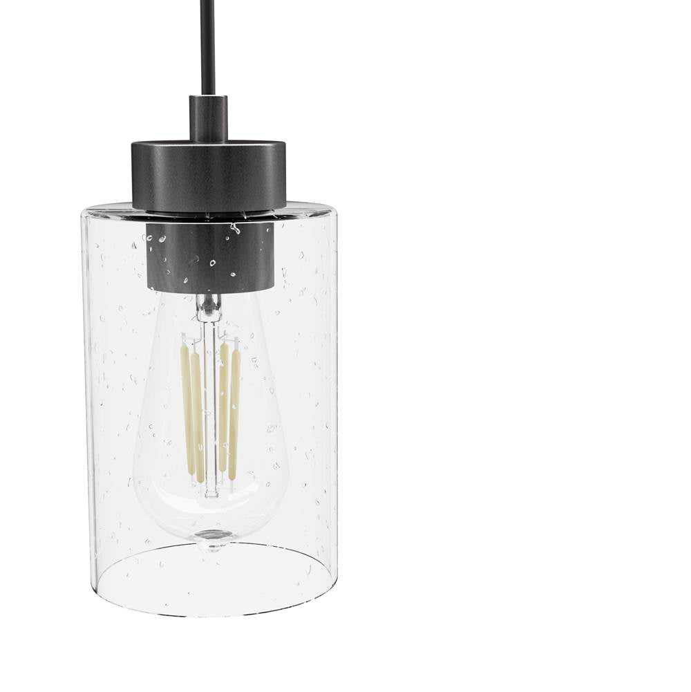 Hunter Hartland Noble Bronze With Seeded Glass 3 Light Cluster Ceiling Light Fixture