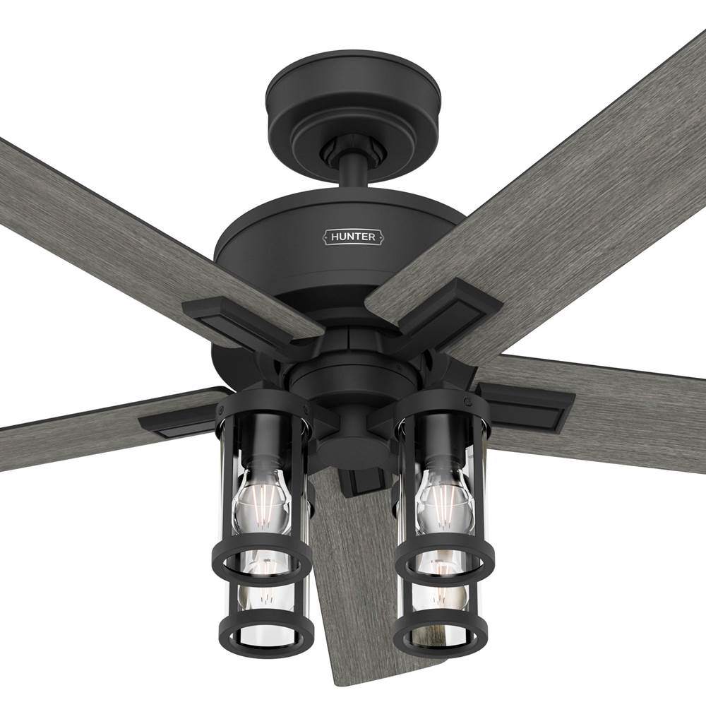 Hunter 52994 Matte Black 52 Inch Astwood Ii  Matte Black Ceiling Fan With Led Light Kit And Handheld Remote Image 4