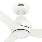 Hunter 52830 Matte White 52 Inch Mazzini Energy Star Matte White Damp Rated Ceiling Fan And Handheld Remote Image 4