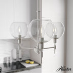 Hunter 19740 Brushed Nickel Xidane 3 Light Chandelier Image 3