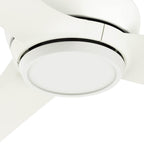 Hunter Mazzini 52 Inch Mazzini Energy Star Matte White Damp Rated Ceiling Fan And Handheld Remote