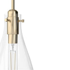 Hunter 19560 Palm Gold Hunter Lundin Palm Gold 1 Light Pendant Ceiling Light Fixture Image 2