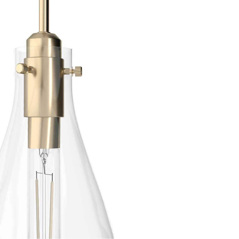 Hunter 19560 Palm Gold Hunter Lundin Palm Gold 1 Light Pendant Ceiling Light Fixture Image 2