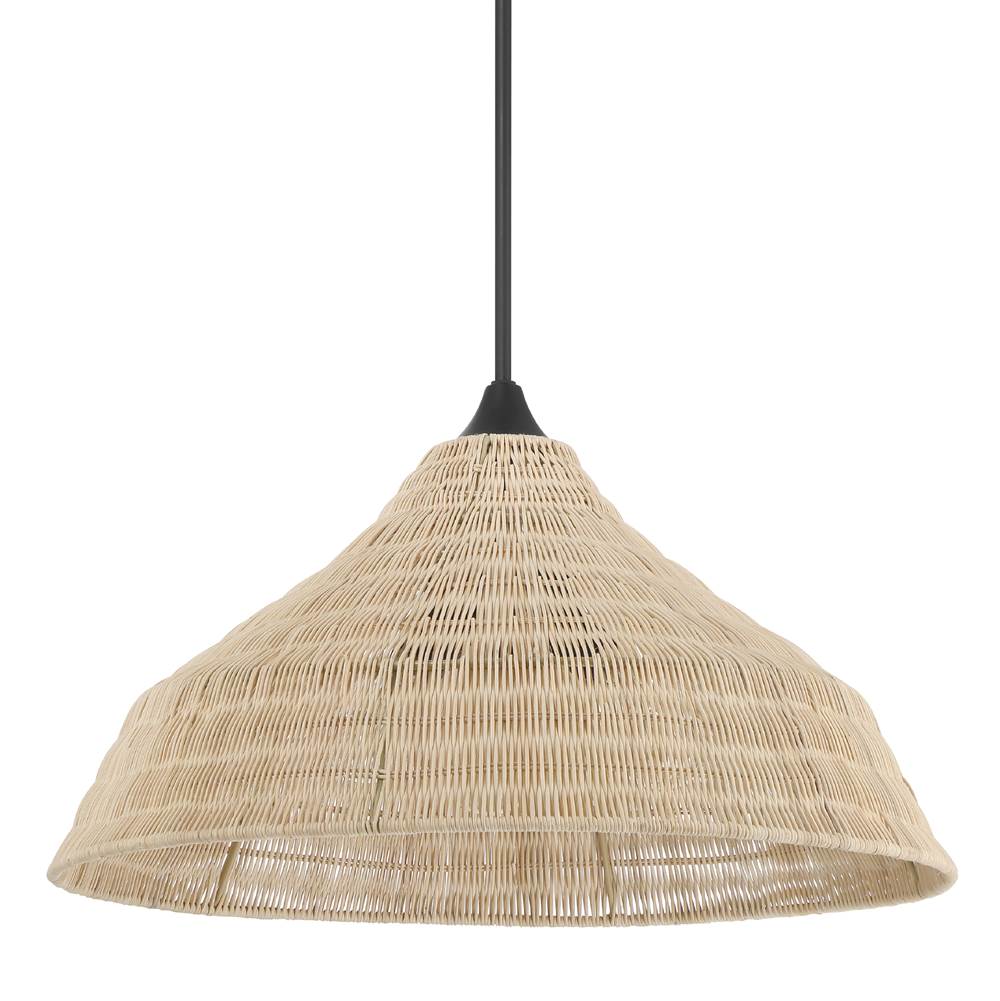 Hunter 48080 Matte Black Agoura Matte Black 3 Light Extra Large Pendant Ceiling Light Fixture Image 1