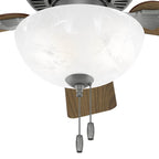 Hunter Swanson Hunter 44 Inch Swanson Matte Silver Ceiling Fan With Led Light Kit And Pull Chain