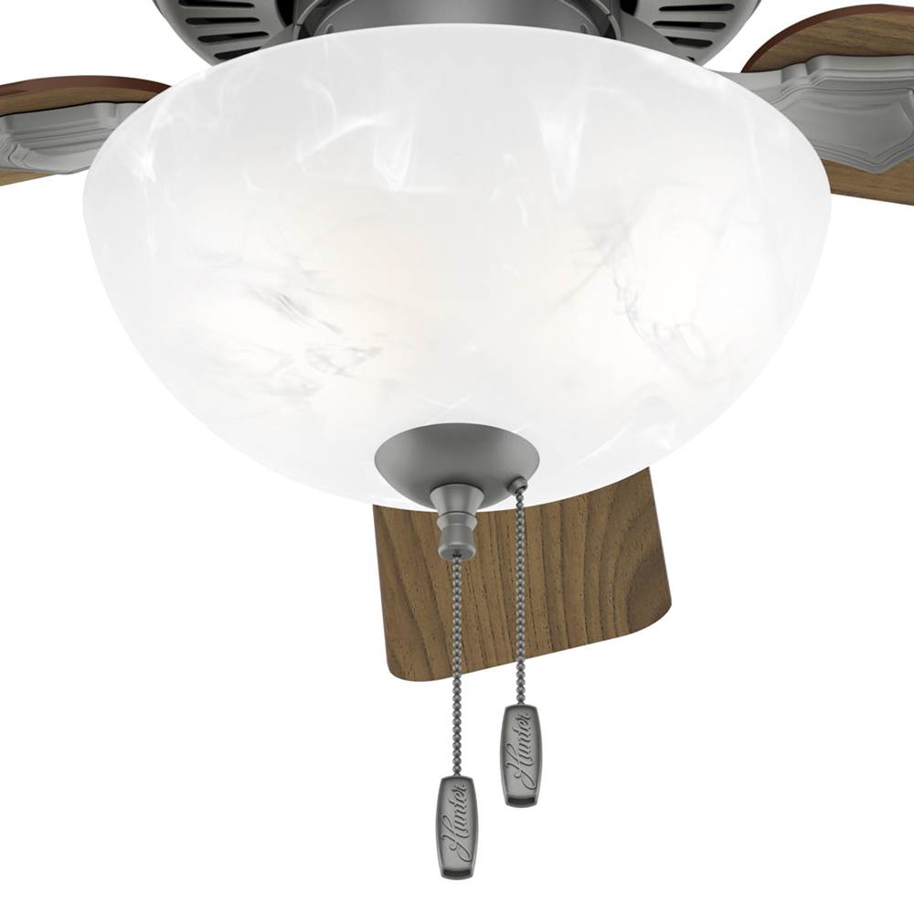 Hunter Swanson Hunter 44 Inch Swanson Matte Silver Ceiling Fan With Led Light Kit And Pull Chain