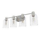 Hunter 19710 Brushed Nickel Lochemeade 4 Light Vanity Image 1
