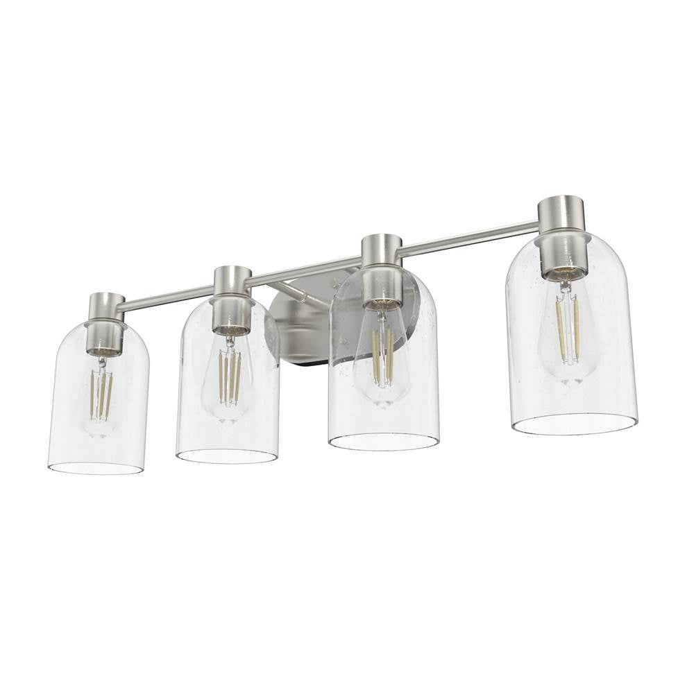 Hunter 19710 Brushed Nickel Lochemeade 4 Light Vanity Image 1