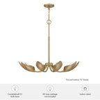 Hunter 48223 Luxe Gold Hunter Juneway Luxe Gold 10 Light Medium Chandelier Ceiling Light Fixture Image 6
