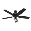 Hunter 52387 Matte Black 52 Inch Builder Matte Black Ceiling Fan With Led Light Kit And Pull Chain Image 1