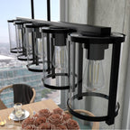 Hunter 48013 Matte Black Astwood Matte Black With Clear Glass 5 Light Chandelier Ceiling Light Fixture Image 5