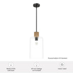 Hunter 13112 Noble Bronze Hunter Vanning Noble Bronze And Natural Sisal Rope With Clear Glass 1 Light Pendant Ceiling Light Fixture Image 3