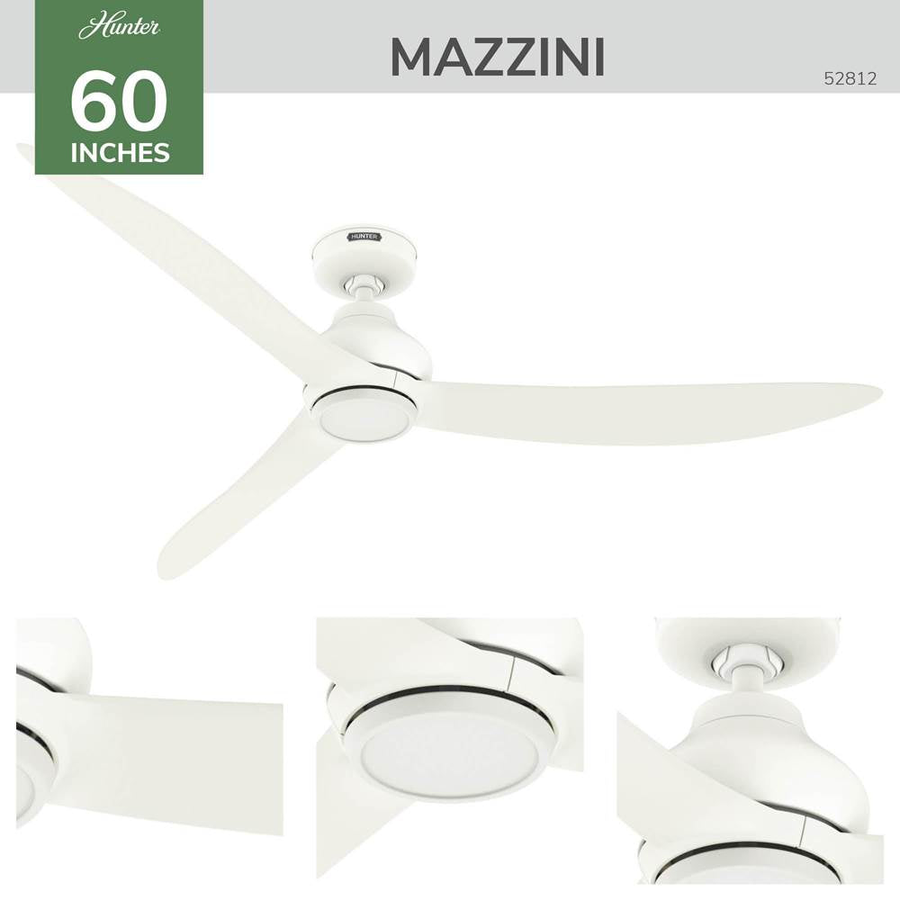 Hunter 52812 Matte White 60 Inch Mazzini Matte White Image 6