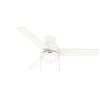Hunter 51972 Matte White 52 Inch Brunner Matte White Low Profile Ceiling Fan With Led Light Kit And Pull Chain Image 5