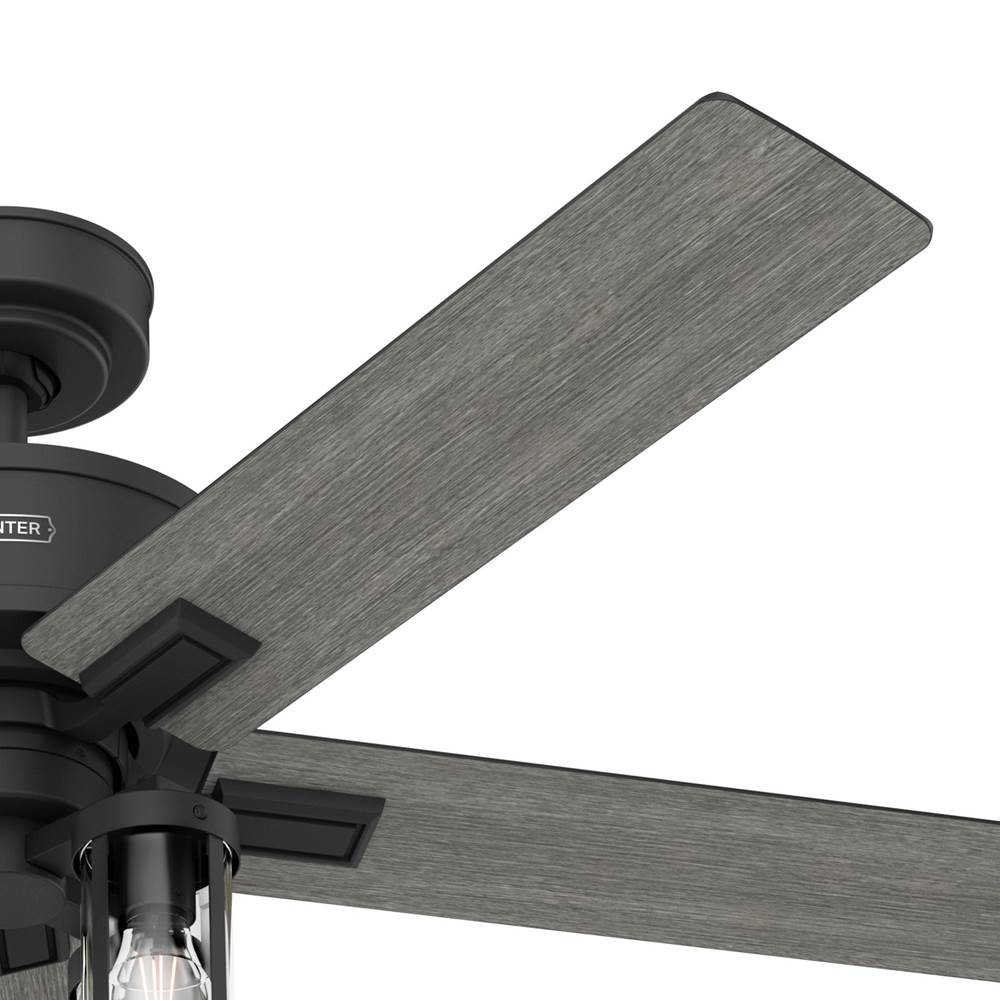 Hunter 52994 Matte Black 52 Inch Astwood Ii  Matte Black Ceiling Fan With Led Light Kit And Handheld Remote Image 2