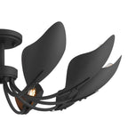 Hunter 48220 Matte Black Hunter Juneway Matte Black 10 Light Large Flush Mount Ceiling Light Fixture Image 3