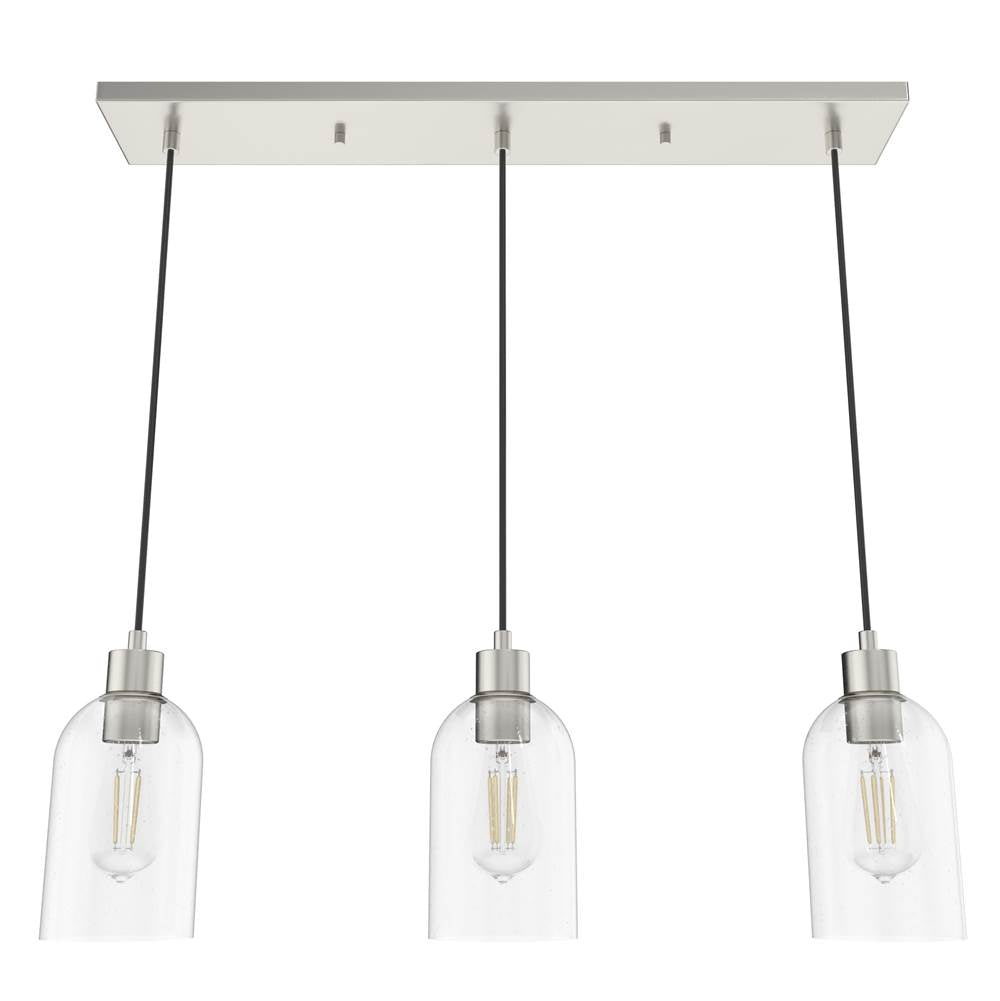 Hunter 19716 Brushed Nickel Lochemeade 3 Light Linear Cluster Image 1