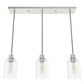 Hunter 19716 Brushed Nickel Lochemeade 3 Light Linear Cluster Image 1