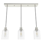 Hunter 19716 Brushed Nickel Lochemeade 3 Light Linear Cluster Image 1