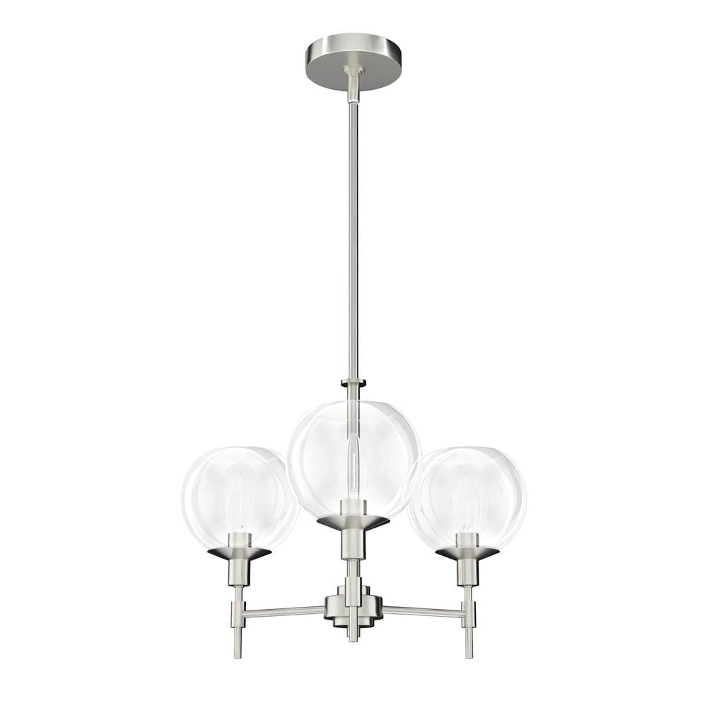 Hunter 19740 Brushed Nickel Xidane 3 Light Chandelier Image 1