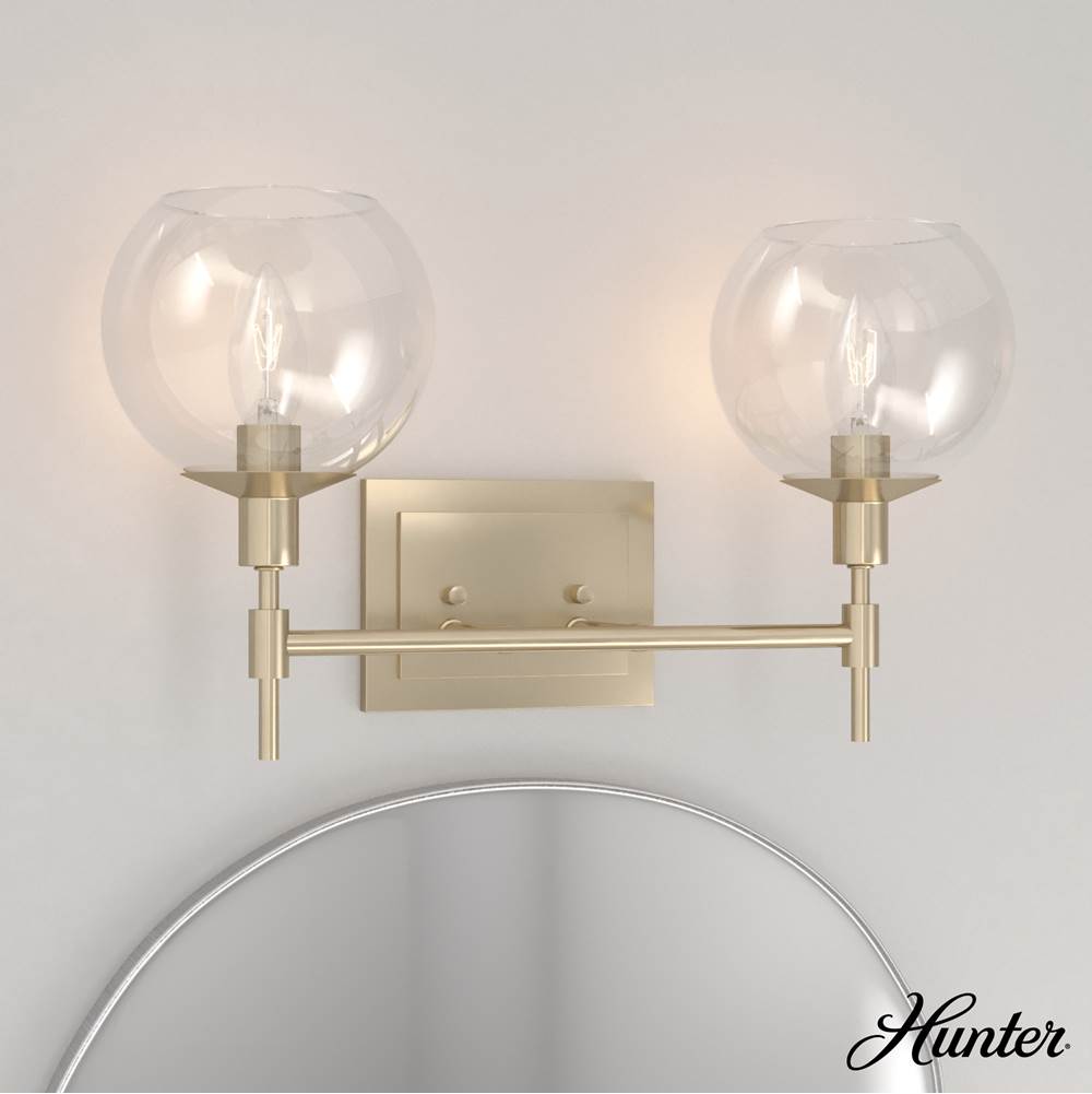 Hunter 19761 Alturas Gold Xidane 2 Light Vanity Image 3