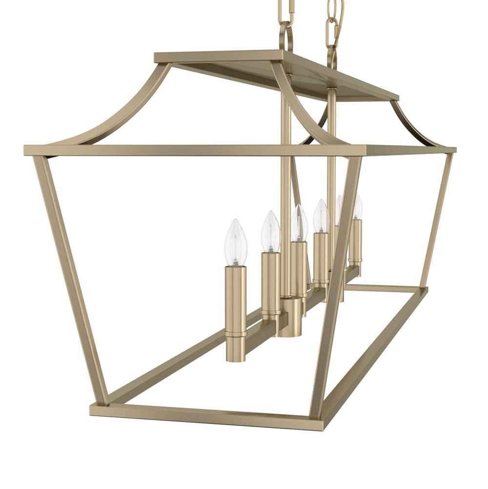 Hunter 19078 Alturas Gold Hunter Laurel Ridge Alturas Gold 6 Light Chandelier Ceiling Light Fixture Image 3