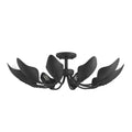 Hunter 48220 Matte Black Hunter Juneway Matte Black 10 Light Large Flush Mount Ceiling Light Fixture Image 1