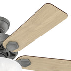 Hunter 52780 Matte Silver Hunter 44 Inch Swanson Matte Silver Ceiling Fan With Led Light Kit And Pull Chain Image 4