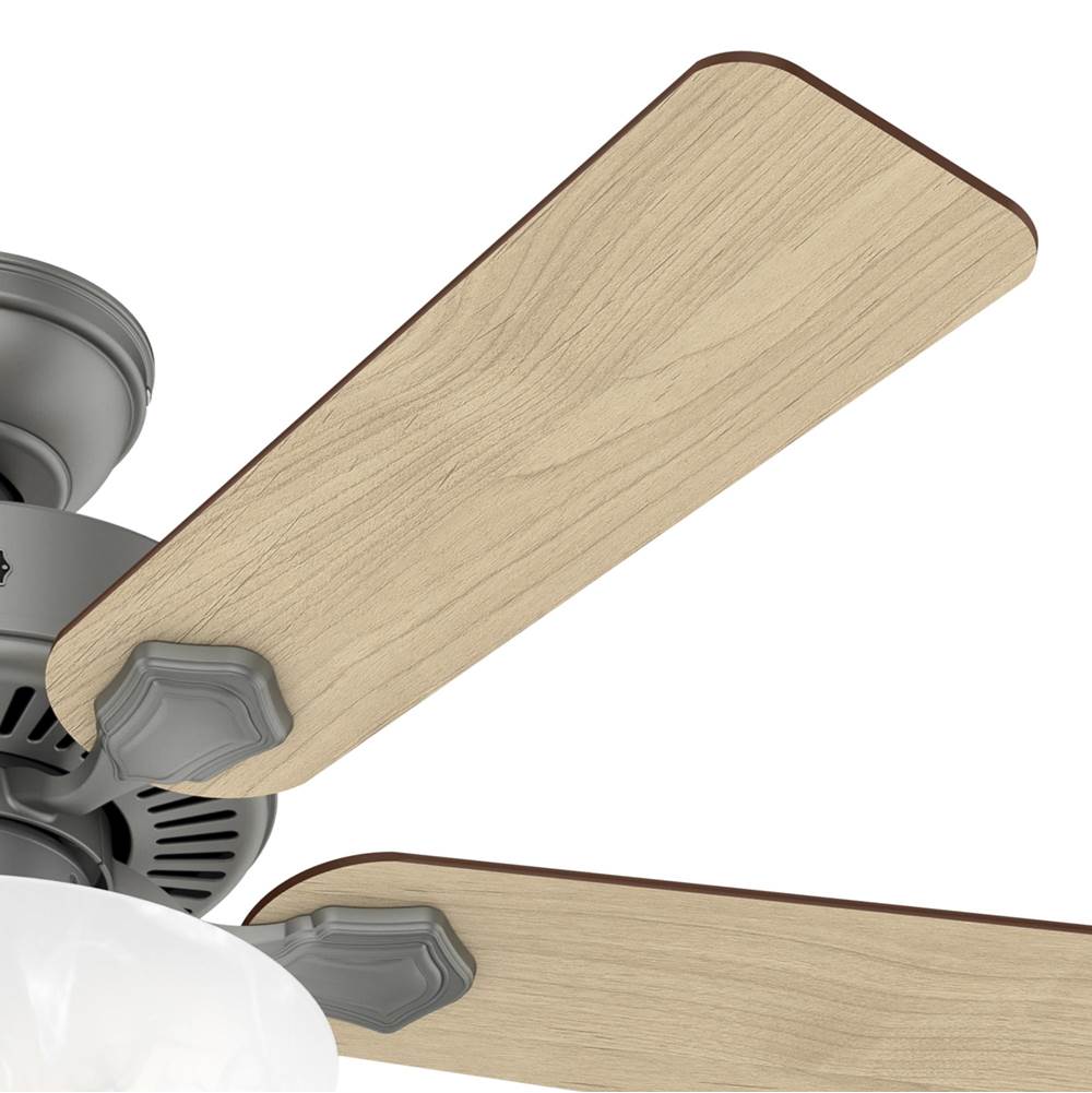 Hunter 52780 Matte Silver Hunter 44 Inch Swanson Matte Silver Ceiling Fan With Led Light Kit And Pull Chain Image 4