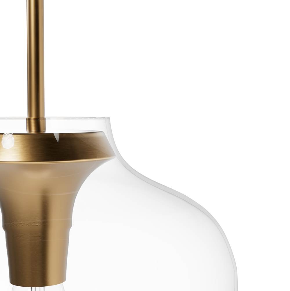 Hunter Vidria Alturas Gold With Clear Glass 1 Light Pendant Ceiling Light Fixture