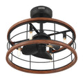 Hunter 50107 Matte Black 22 In Bridgette Fandelier - Matte Black Image 1