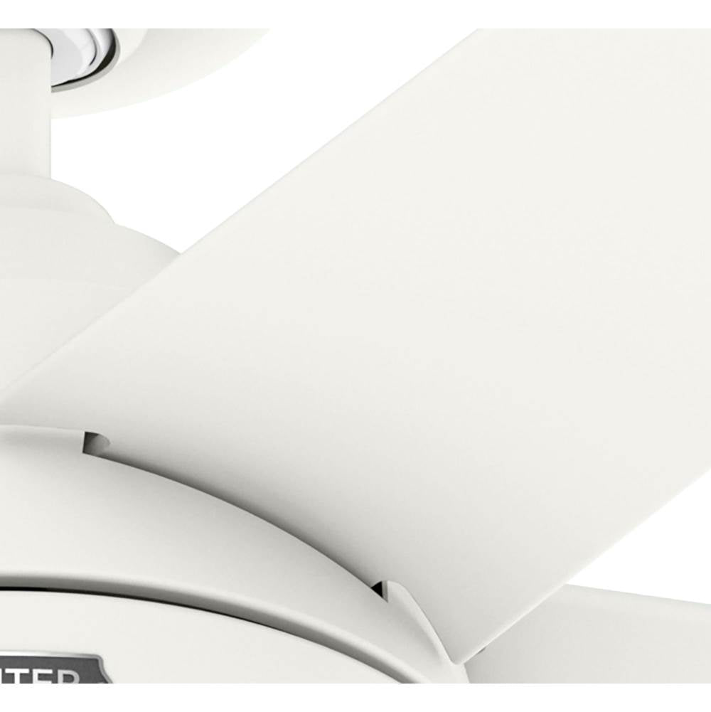 Hunter 52611 Matte White Hunter 52 Inch Skyflow Matte White Weathermax Indoor / Outdoor Ceiling Fan With Led Light Kit And Wall Control Image 8