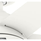 Hunter 52611 Matte White Hunter 52 Inch Skyflow Matte White Weathermax Indoor / Outdoor Ceiling Fan With Led Light Kit And Wall Control Image 8