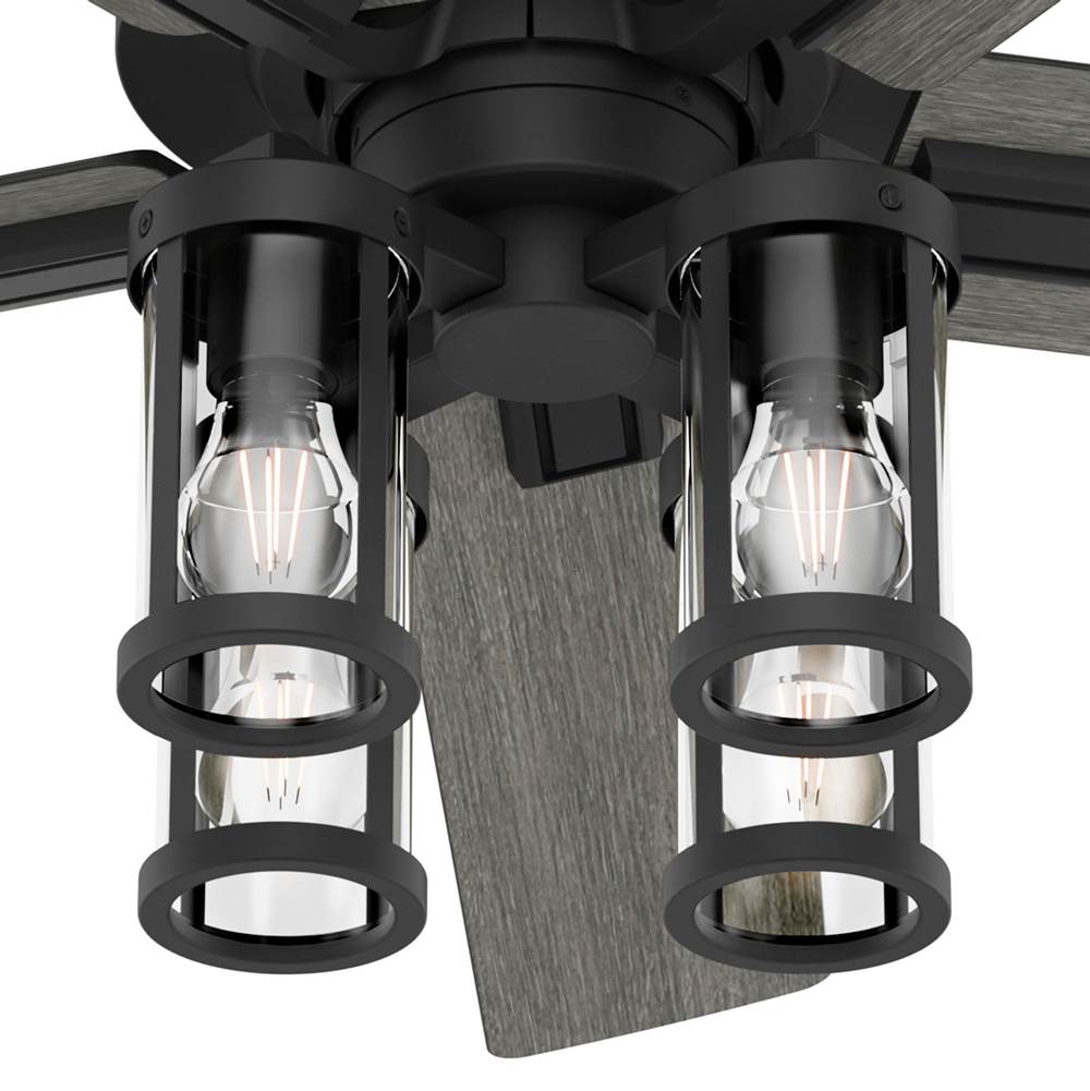 Hunter Astwood Ii 52 Inch Astwood Ii  Matte Black Ceiling Fan With Led Light Kit And Handheld Remote