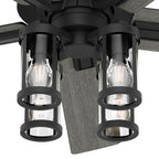 Hunter Astwood Ii 52 Inch Astwood Ii  Matte Black Ceiling Fan With Led Light Kit And Handheld Remote