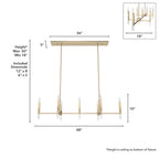 Hunter 19986 Alturas Gold Sunjai Alturas Gold 7 Light Chandelier Ceiling Light Fixture Image 4
