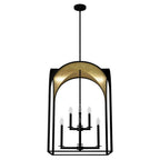 Hunter 19735 Natural Iron Hunter Dukestown Natural Iron And Gold Leaf 8 Light Pendant Ceiling Light Fixture Image 1