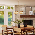 Hunter 13230 Luxe Gold Beverly Glen Luxe Gold With Amber Glass 6 Light Chandelier Ceiling Light Fixture Image 3