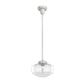 Hunter Saddle Creek 10'' Brushed Nickel Clear Seeded Glass