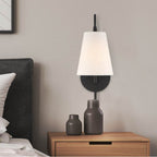 Hunter 48174 Matte Black Valley Park 1 Light Large Pin Up Sconce Black Image 7
