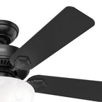 Hunter 52790 Matte Black Hunter 44 Inch Swanson Matte Black Ceiling Fan With Led Light Kit And Pull Chain Image 5
