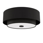 Hunter 48123 Matte Black Brookside 2 Light Medium Flush Black Image 1