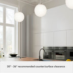 Hunter 19848 Brushed Nickel Hepburn Brushed Nickel With Cased White Glass 1 Light Pendant Ceiling Light Fixture Image 2