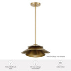 Hunter 48156 Alturas Gold Hiro 1 Light Large Pendant Gold Image 3